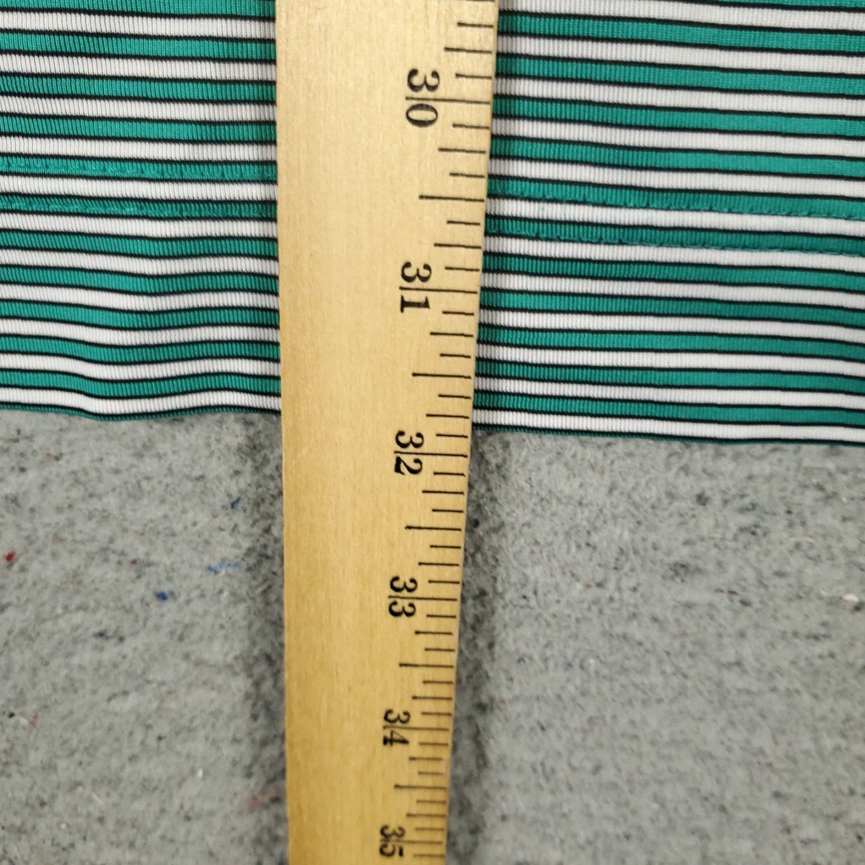 Footjoy FootJoy Polo Shirt Mens L Green Striped Short Sleeve Collared Button Logo Size US L / EU 52-54 / 3 - 7 Thumbnail