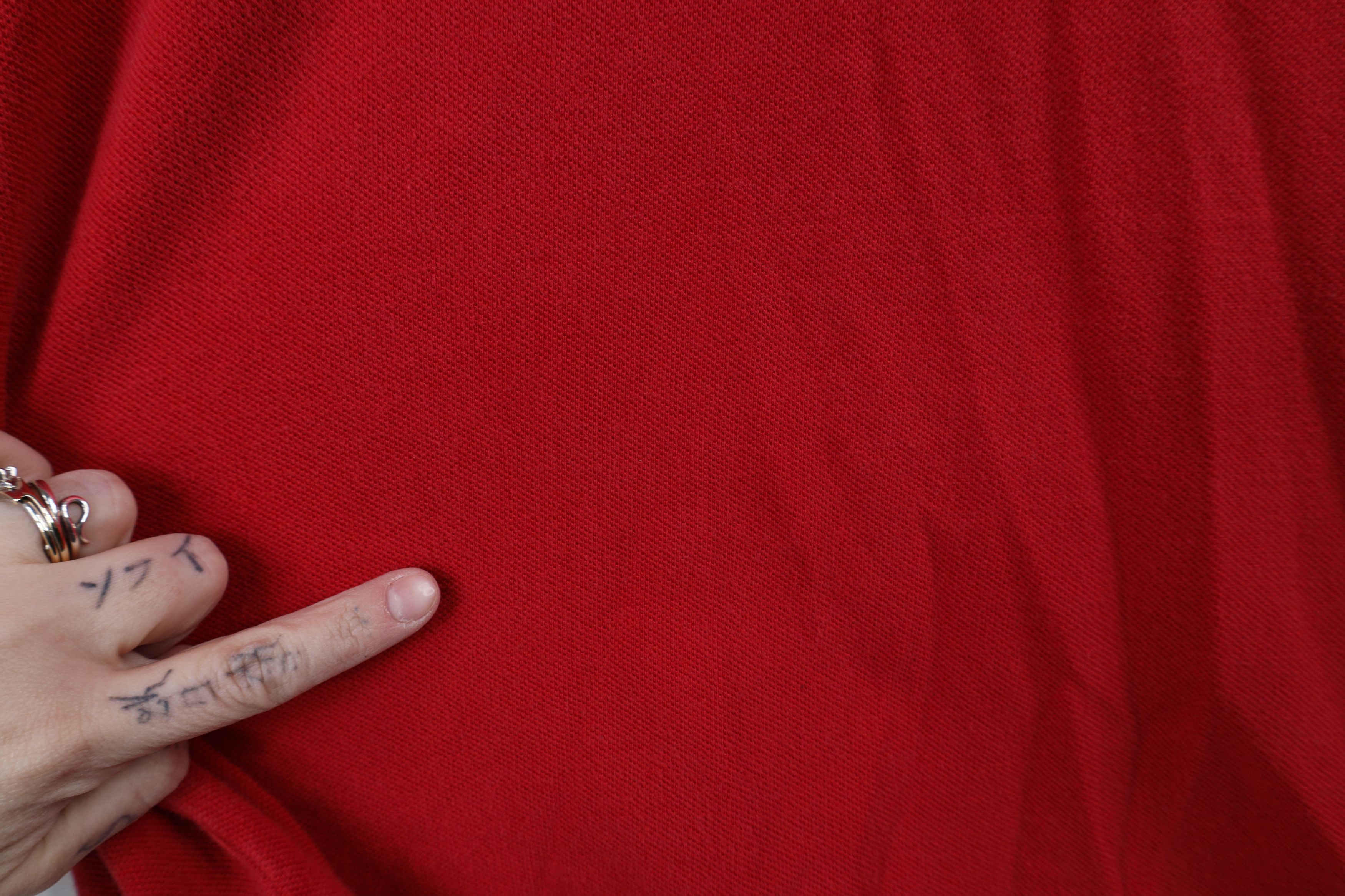 Ralph Lauren × Vintage Vintage 90s Ralph Lauren Pique Cotton Knit Polo Shirt Red Size US S / EU 44-46 / 1 - 5 Thumbnail