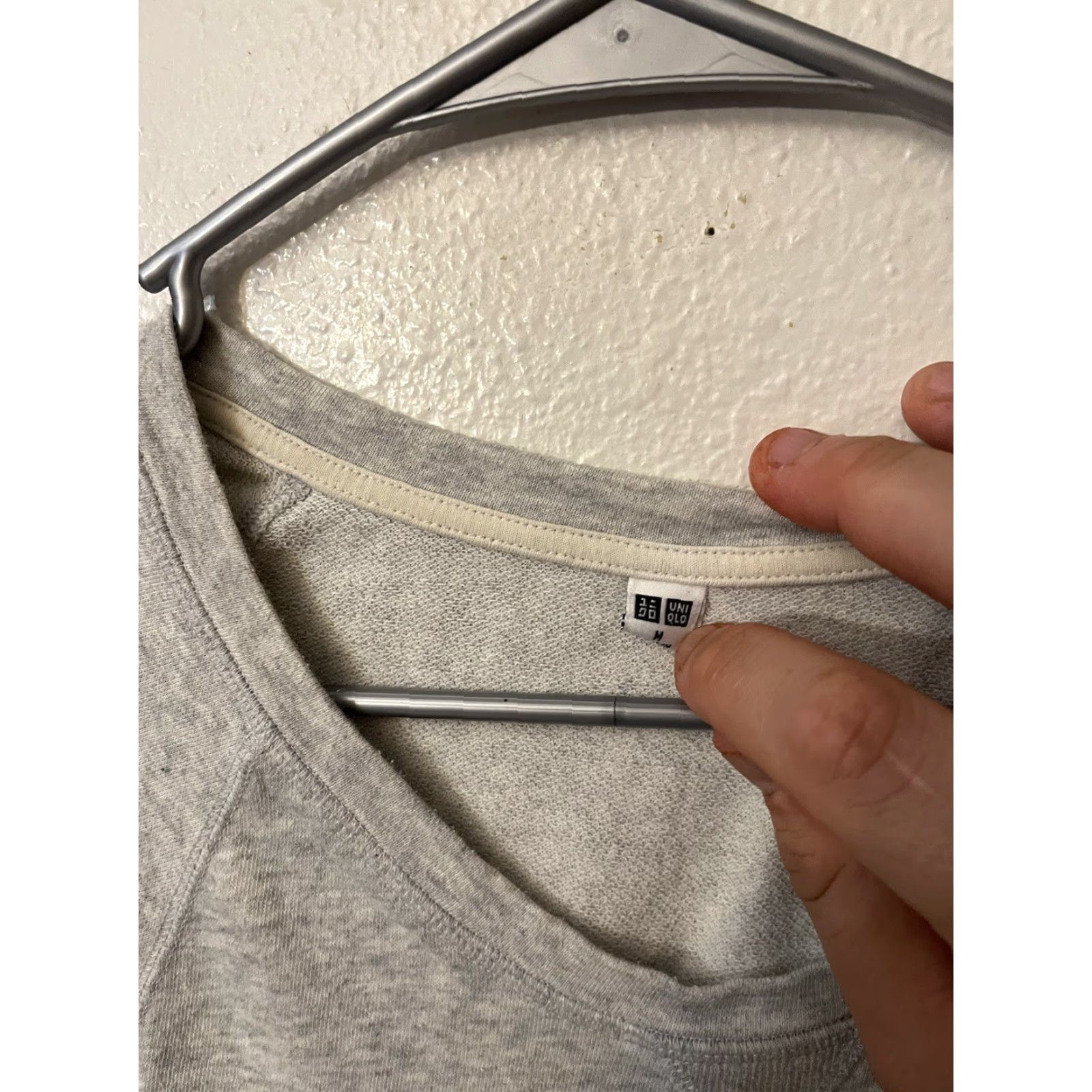 Uniqlo Uniqlo Mini Dress Shirt Uniqlo Gray Cotton Polyester Knit Short Dress Long Sleeve Pullover Crew Neck Casual Women M Size M / US 6-8 / IT 42-44 - 3 Thumbnail