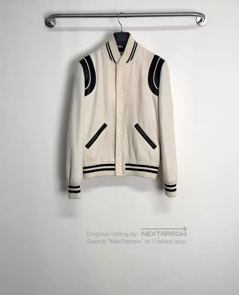 Saint Laurent Paris Saint Laurent Paris Patchwork Baseball Collar Jacket i Size US S / EU 44-46 / 1 - 1 Thumbnail