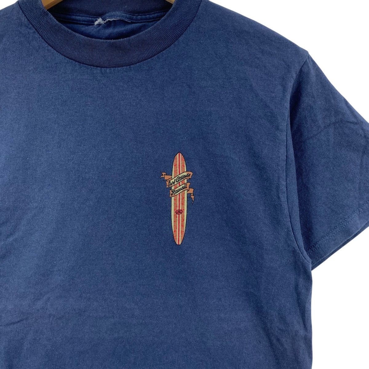 Vintage Vintage SURF ATTITUDE HAWAII Oahu Island Tee Shirt Top Size US S / EU 44-46 / 1 - 7 Thumbnail