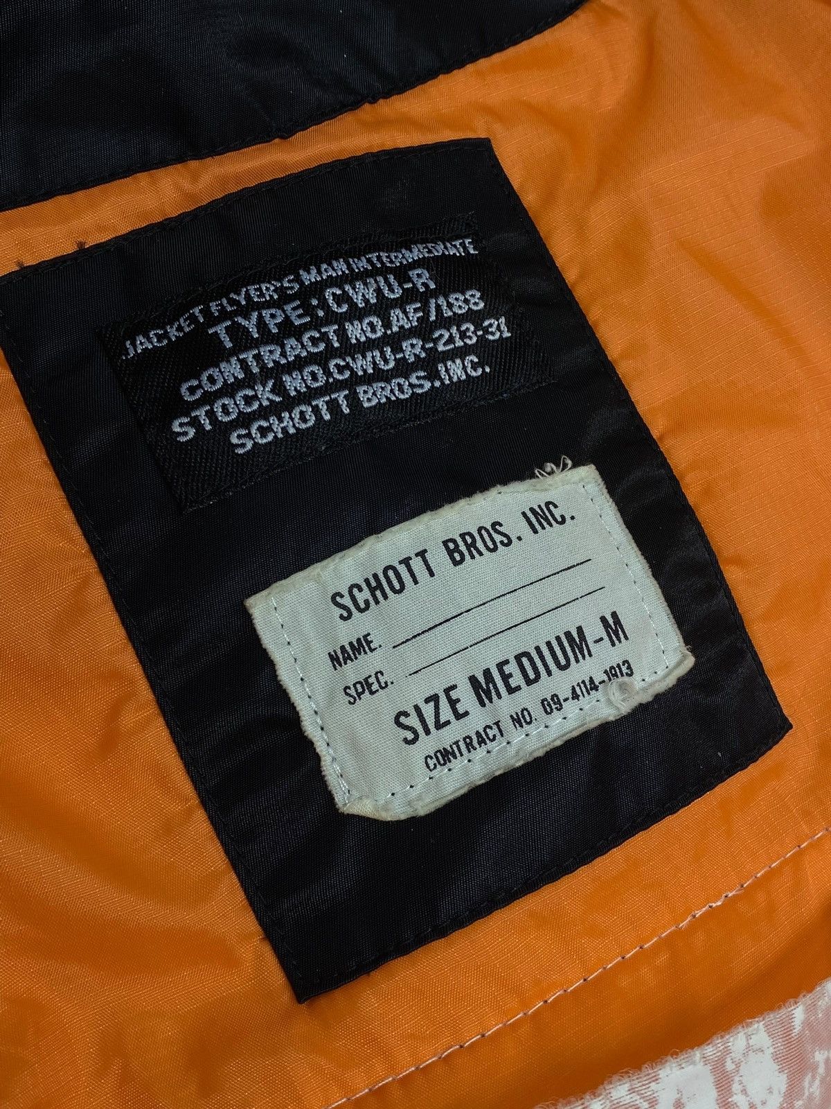 Schott 🔥 SCHOTT NYC CWU-R BOMBER JACKET DISTRESSED CUFFS VTG STYLE Size US M / EU 48-50 / 2 - 18 Thumbnail