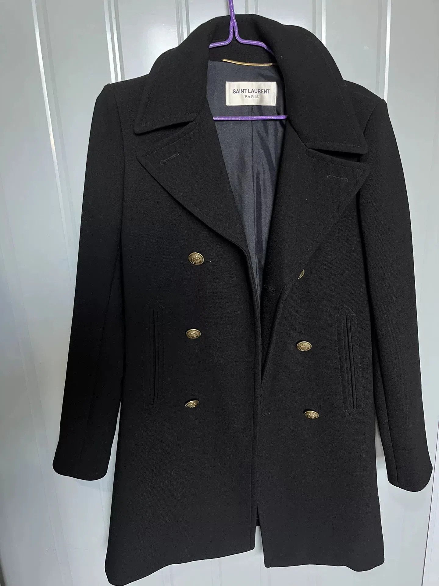 Saint Laurent Paris Saint Laurent Wool Coat. Size US M / EU 48-50 / 2 - 1 Thumbnail