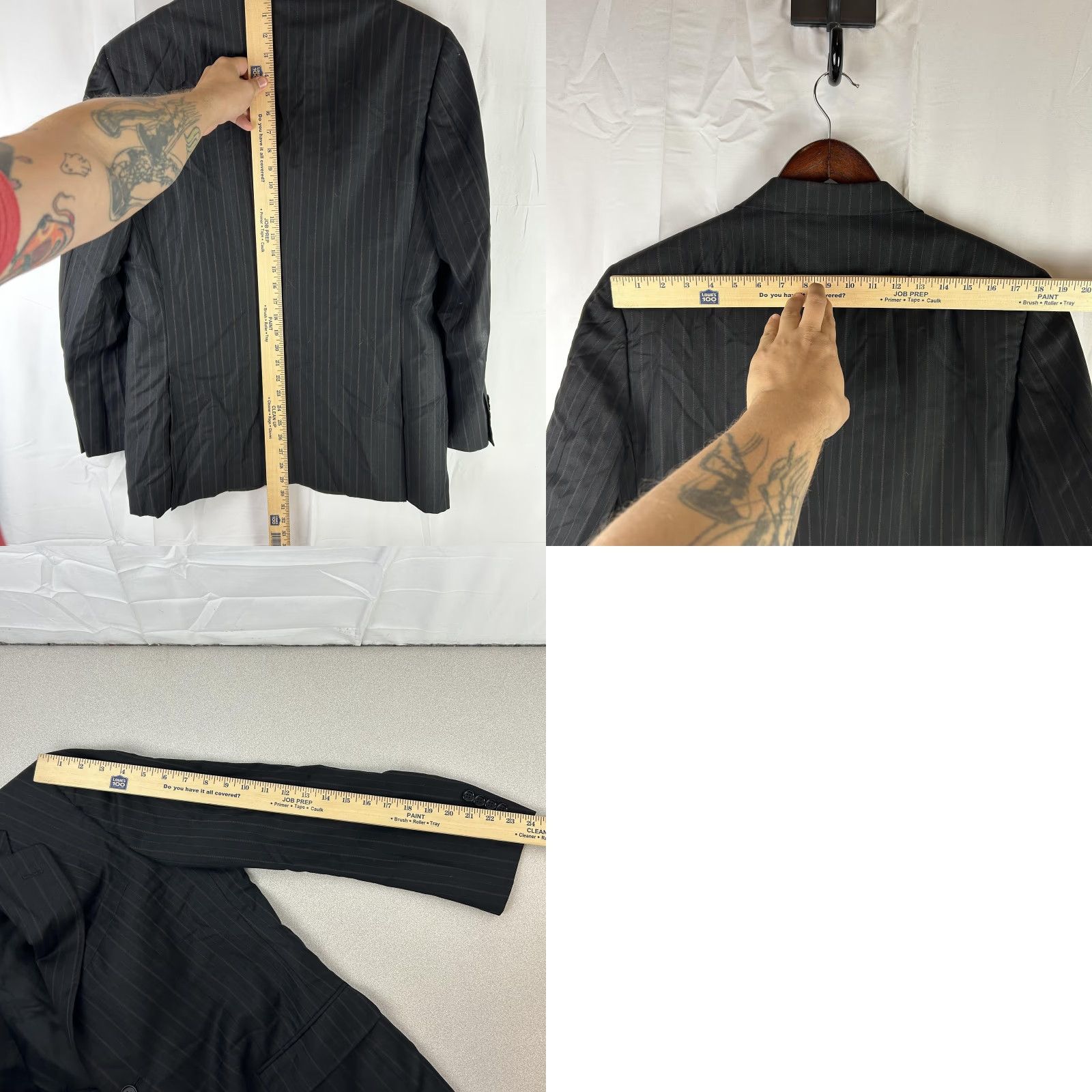 Canali VINTAGE Canali Blazer Mens 40R EU 50 Black Pinstripe Super 120's Wool Made in Italy Size 50R - 10 Thumbnail