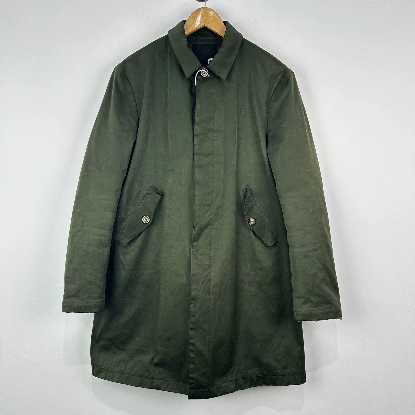 Givenchy Givenchy Olive Green Cotton Coat Size US M / EU 48-50 / 2 - 1 Thumbnail