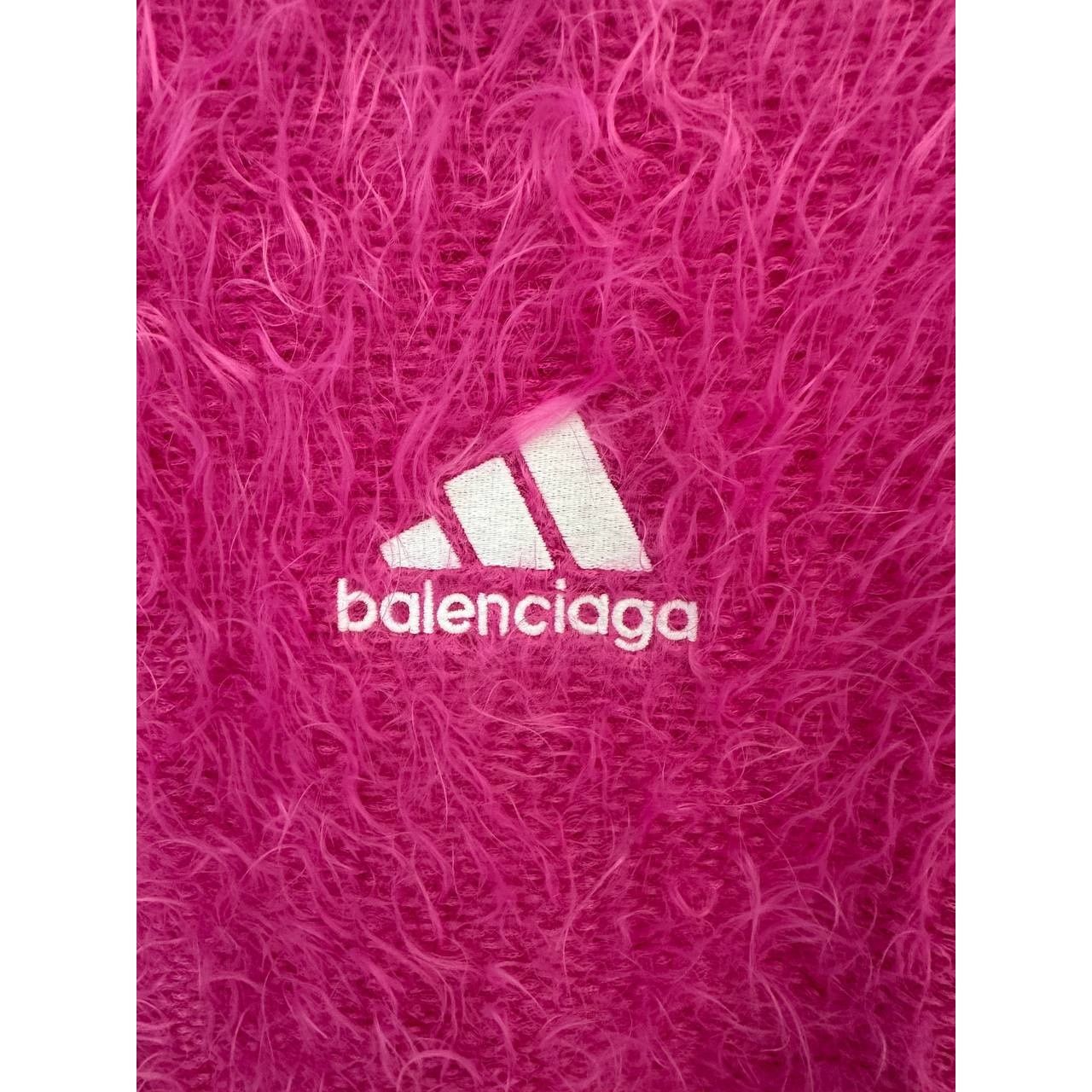 Balenciaga Balenciaga Bright Pink Knit High Collar Tunic Sweater Sz.L Size L / US 10 / IT 46 - 4 Thumbnail