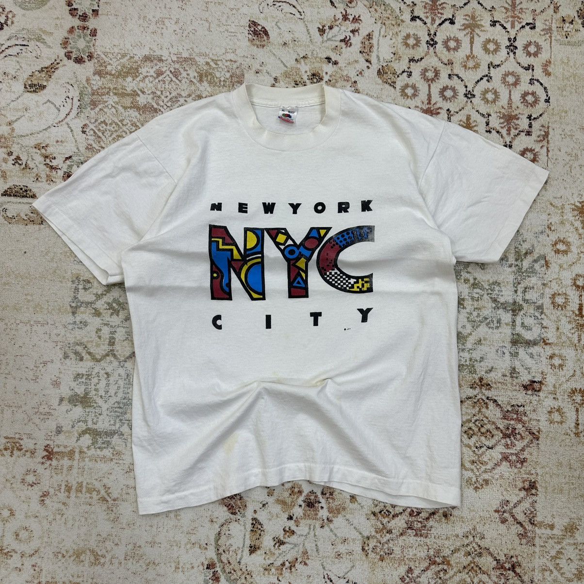 Vintage Vintage Adult” New York City” T-shirts 90s Single stitch Y2K Size US XL / EU 56 / 4 - 1 Thumbnail