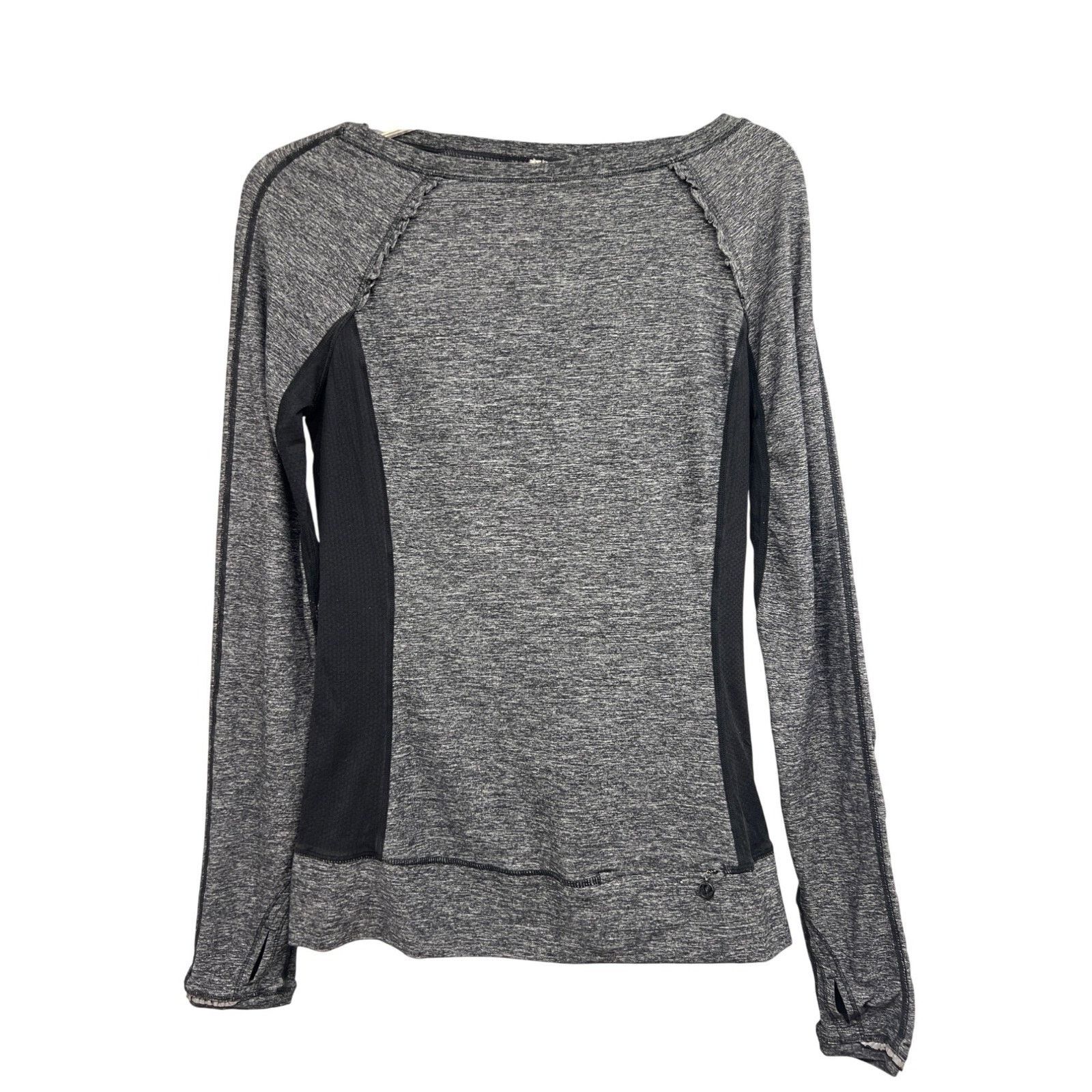 Lululemon Lululemon Gray Black Full Tilt Activewear Top Shirt 8 Medium Size M / US 6-8 / IT 42-44 - 2 Thumbnail