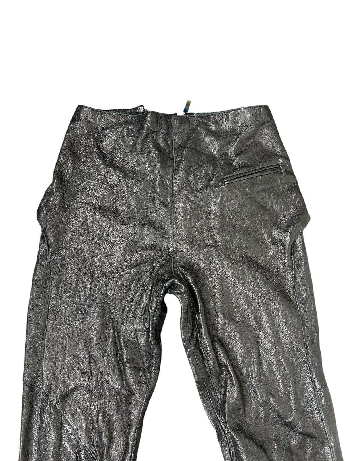 Donna Karan ⚡️Vintage Donna Karan Black Leather Skinny Size 26" / US 2 / IT 38 - 18 Thumbnail