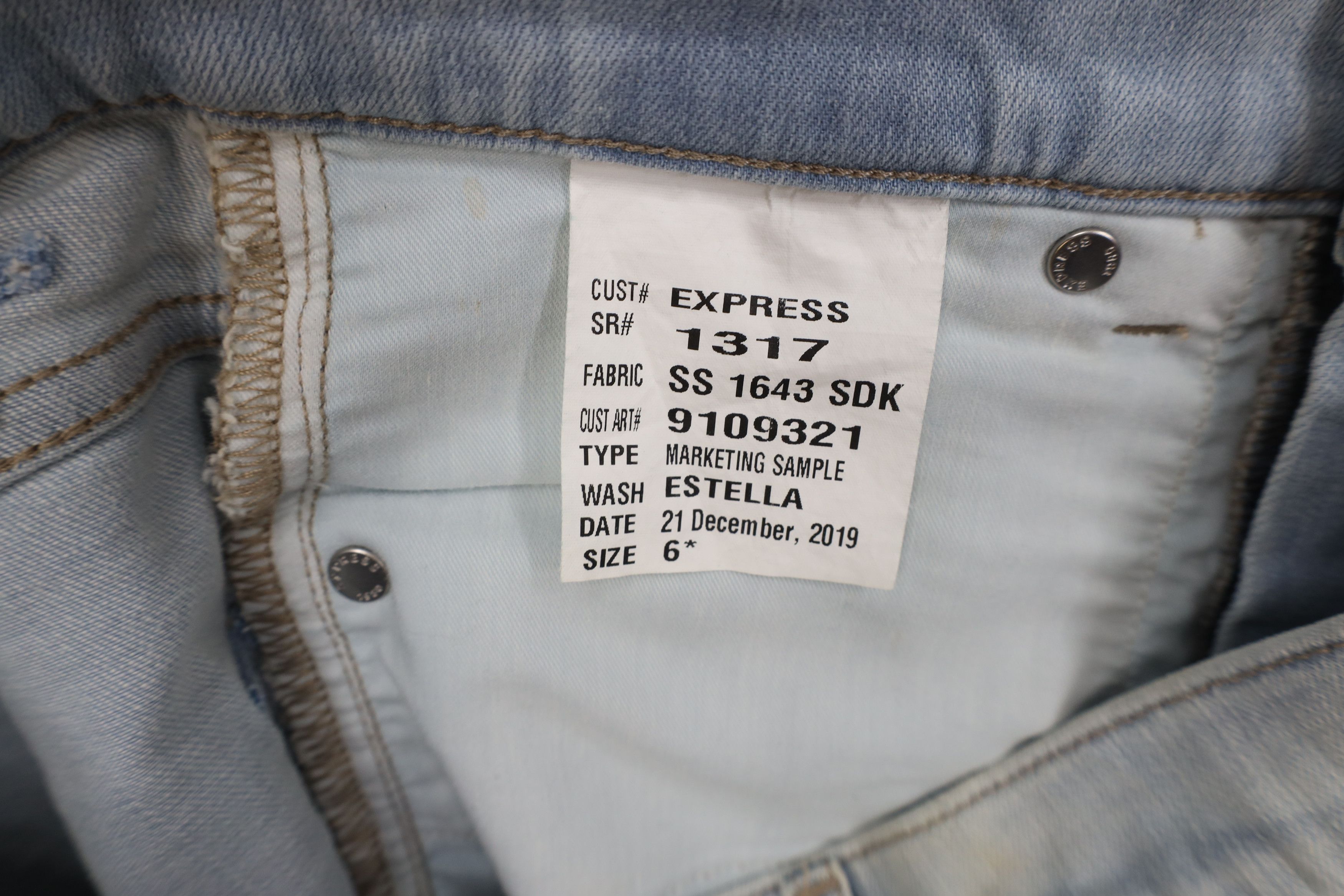 Express Express Marketing Sample Stretch Skinny Leg Denim Jeans Blue Size 28" / US 6 / IT 42 - 10 Thumbnail