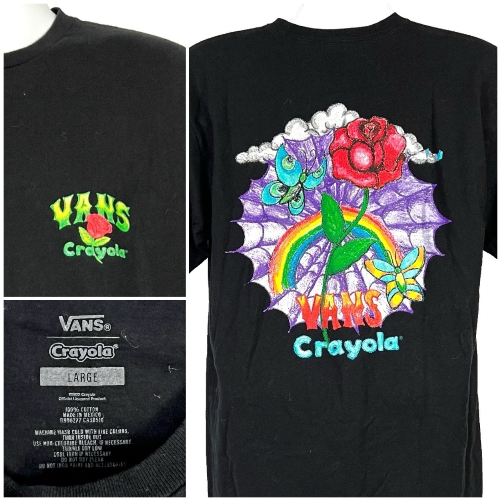 Vans VANS x Crayola Mens T-Shirt size Large Crayons Rainbow Rose Size US L / EU 52-54 / 3 - 1 Thumbnail