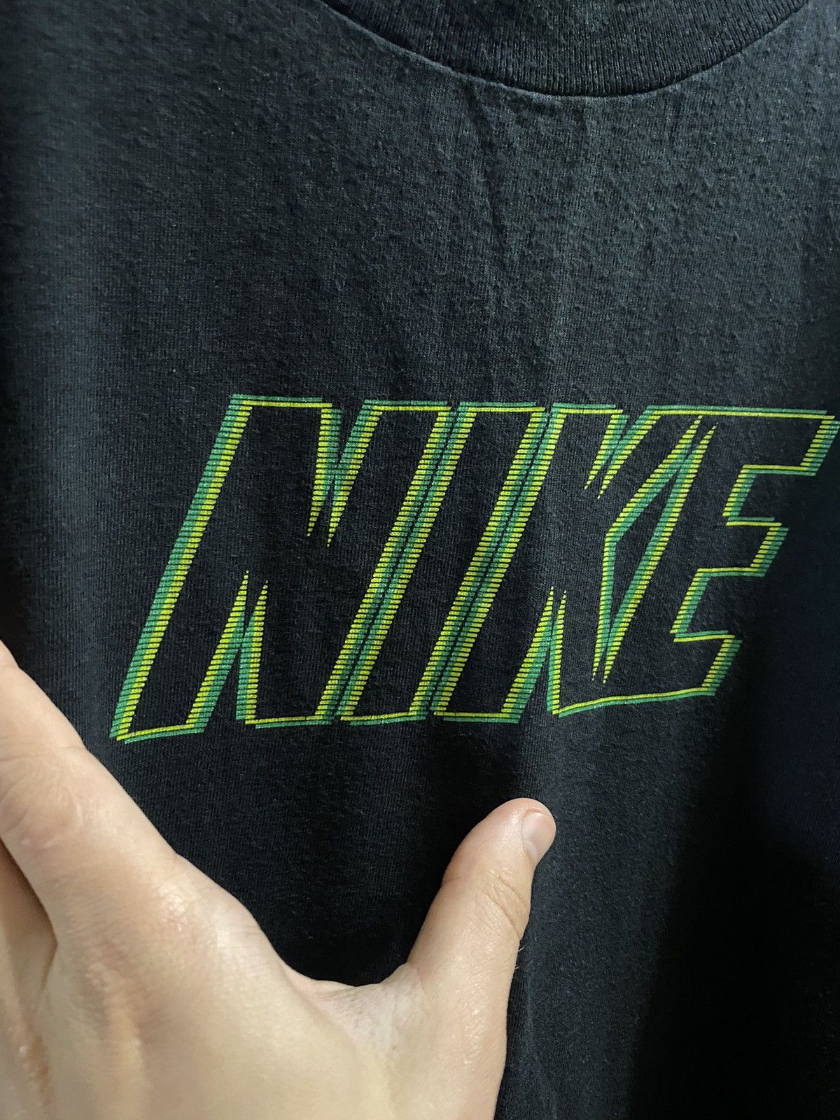 Vintage Rare Vintage T-Shirt Nike Y2k drill style Big Logo. Size US XL / EU 56 / 4 - 2 Thumbnail