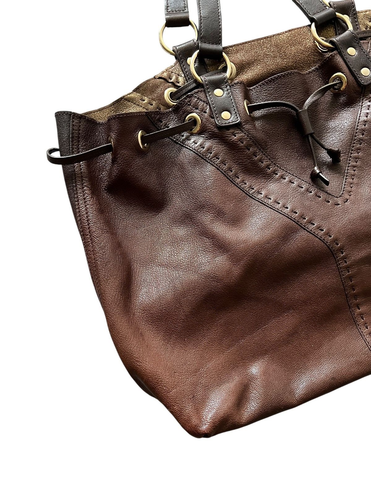 Yves Saint Laurent Yves Saint Laurent Leather Reversible Double Sac Y Tote Size ONE SIZE - 3 Thumbnail