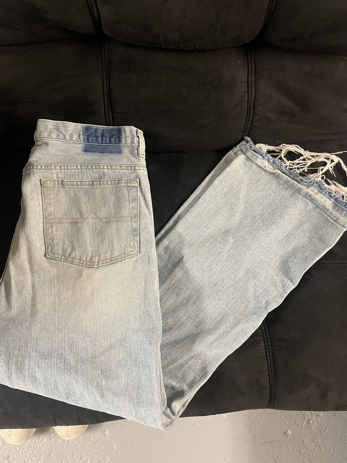 Other Wide legged distressed denim Size US 34 / EU 50 - 1 Thumbnail