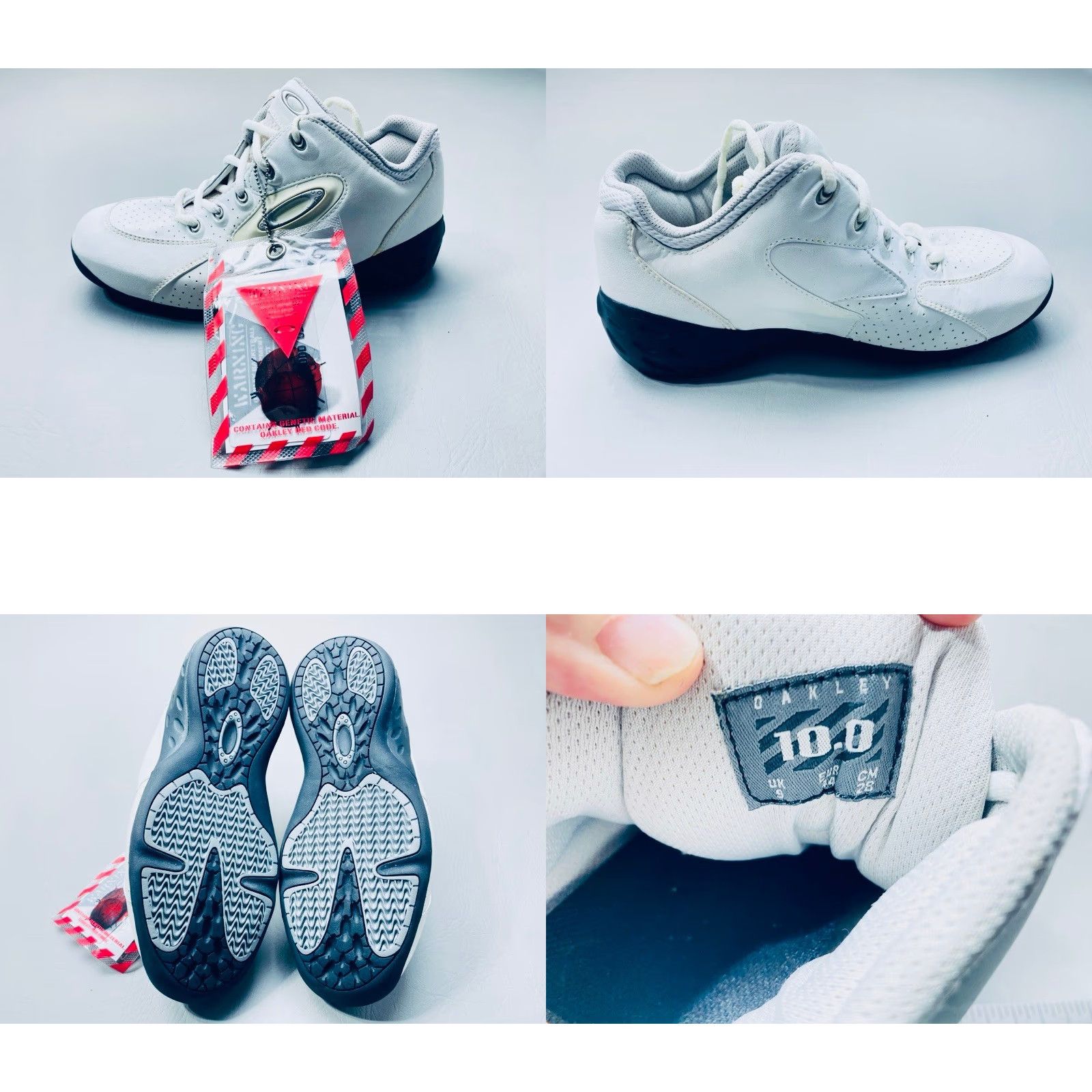 Oakley VINTAGE NWT 2002 Oakley Tech Sneakers US Men's 10 White Leather Red Code Oakley Tech Sneakers Mens 10 White Leather Red 90s Size US 9 / EU 42 - 8 Thumbnail