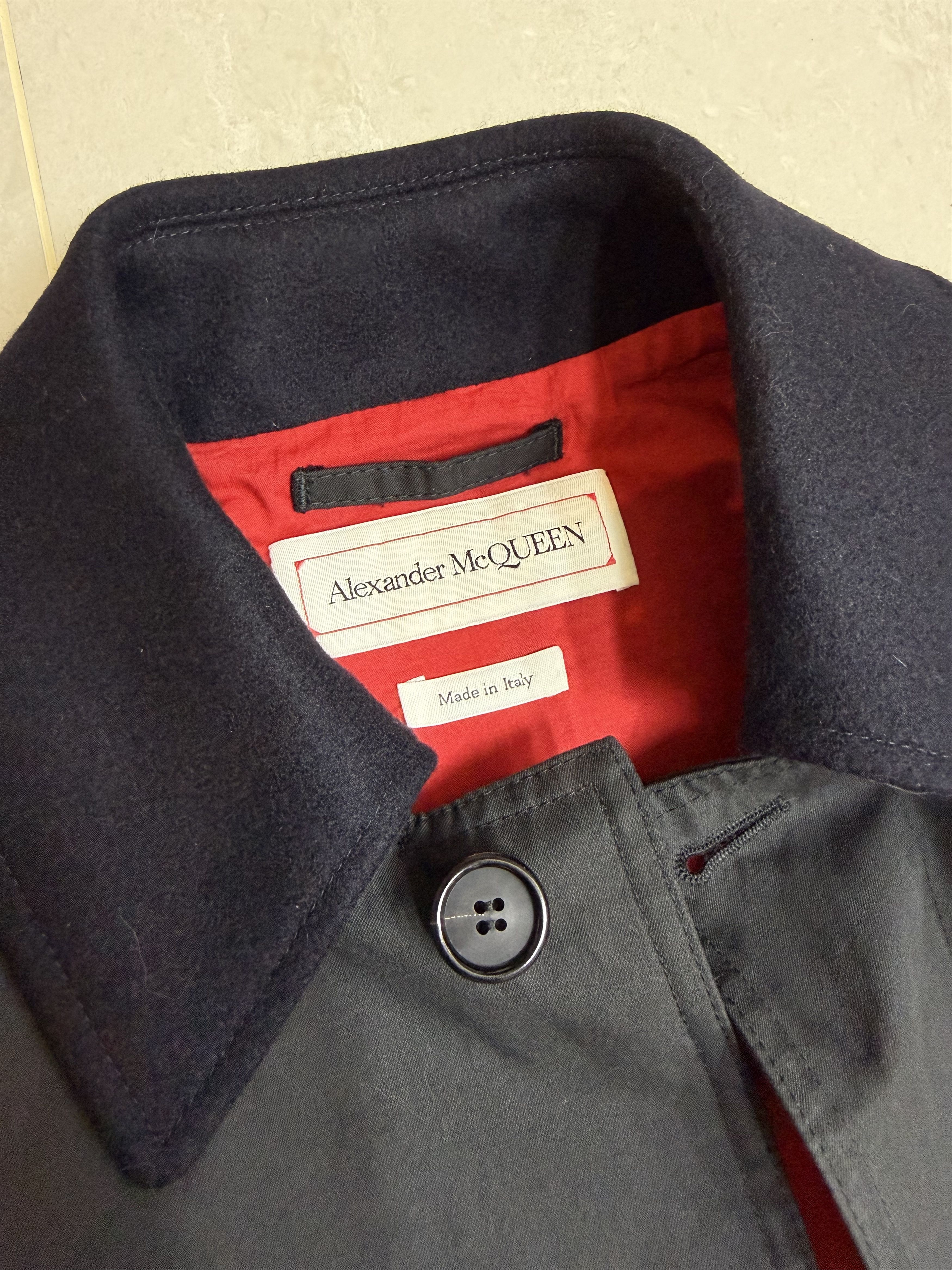 Alexander McQueen Alexander McQueen FW20 Leather Sleeve Trench Coat Jacket Size US S / EU 44-46 / 1 - 4 Thumbnail
