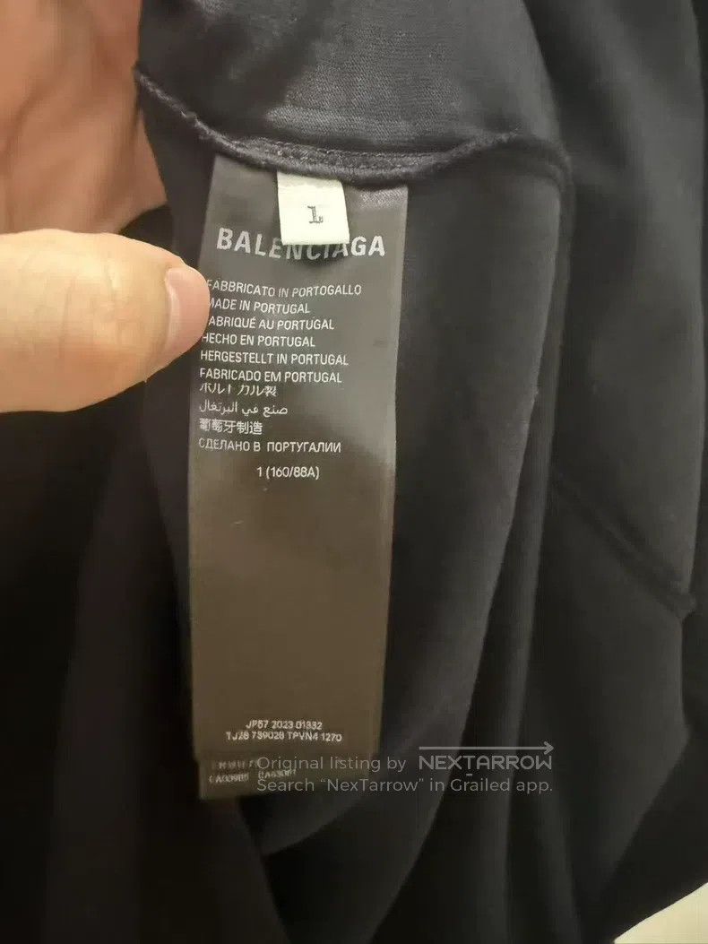 Balenciaga Balenciaga Black Post-it Note Signature Short Sleeve Size US S / EU 44-46 / 1 - 5 Thumbnail