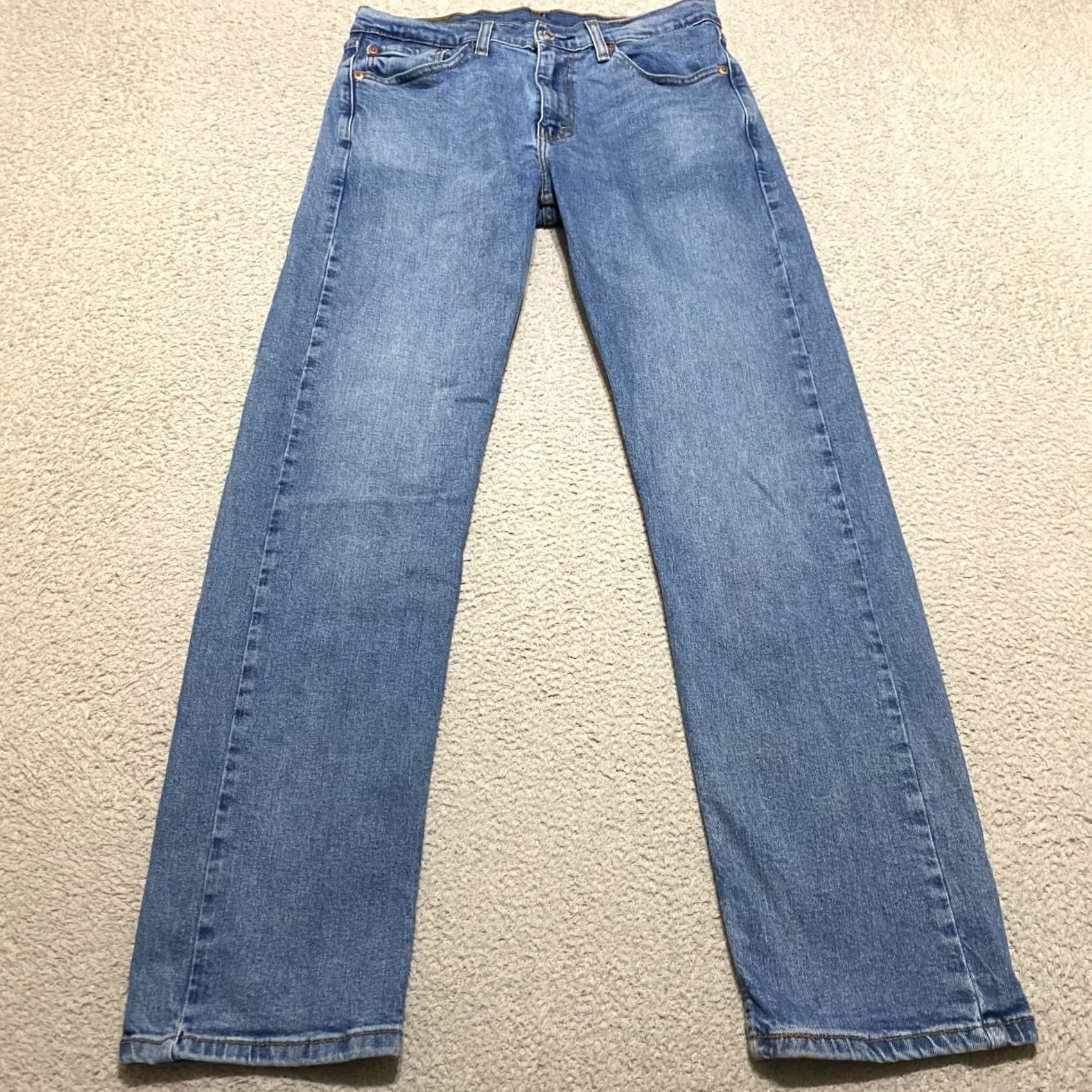 Levi's Levi's 505 Jeans Men 32x32 Blue Denim Medium Wash Straight Rise Mid Levi's 500 Series Regular 5-Pocket Denim Jeans Mens Size US 32 / EU 48 - 2 Thumbnail