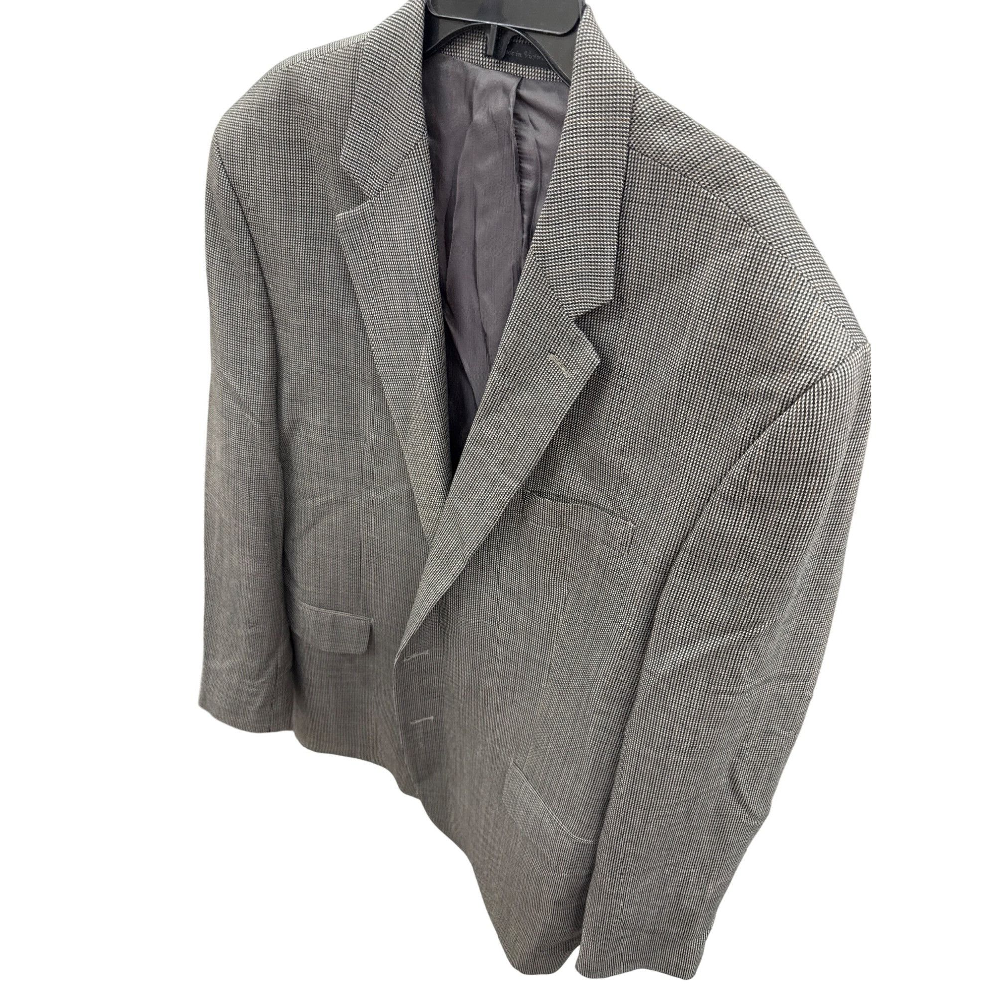 Lauren Ralph Lauren Lauren Ralph Lauren Mens Gray Houndstooth Suit Jacket Blazer Size 48L - 9 Thumbnail