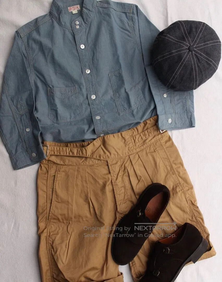 Freewheelers gurkha style khaki shorts. Size US 32 / EU 48 - 3 Thumbnail