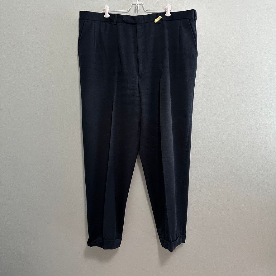 Sulka Sulka navy ribbed dress pants size 40R Size US 40 / EU 56 - 2 Thumbnail