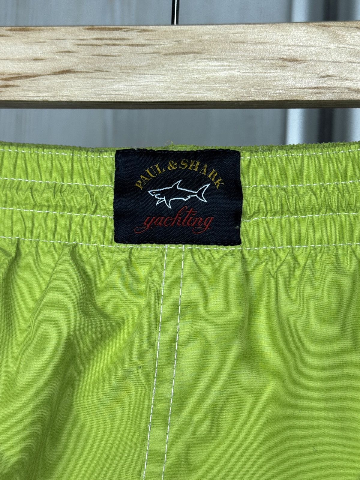 Paul & Shark Paul & Shark acid green swimwear shorts with stripes size L Size US 34 / EU 50 - 4 Thumbnail