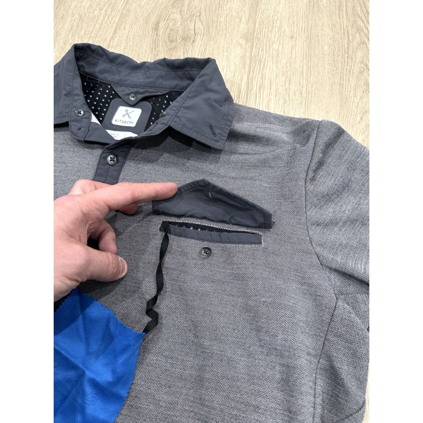 Vintage Kitsbow Polo Shirt Jersey L Merino Wool Cycling Commuter Gravel Fondo Ico Shirt Mens L Gray Polo Breathable Quick Dry Pockets Size US L / EU 52-54 / 3 - 6 Thumbnail