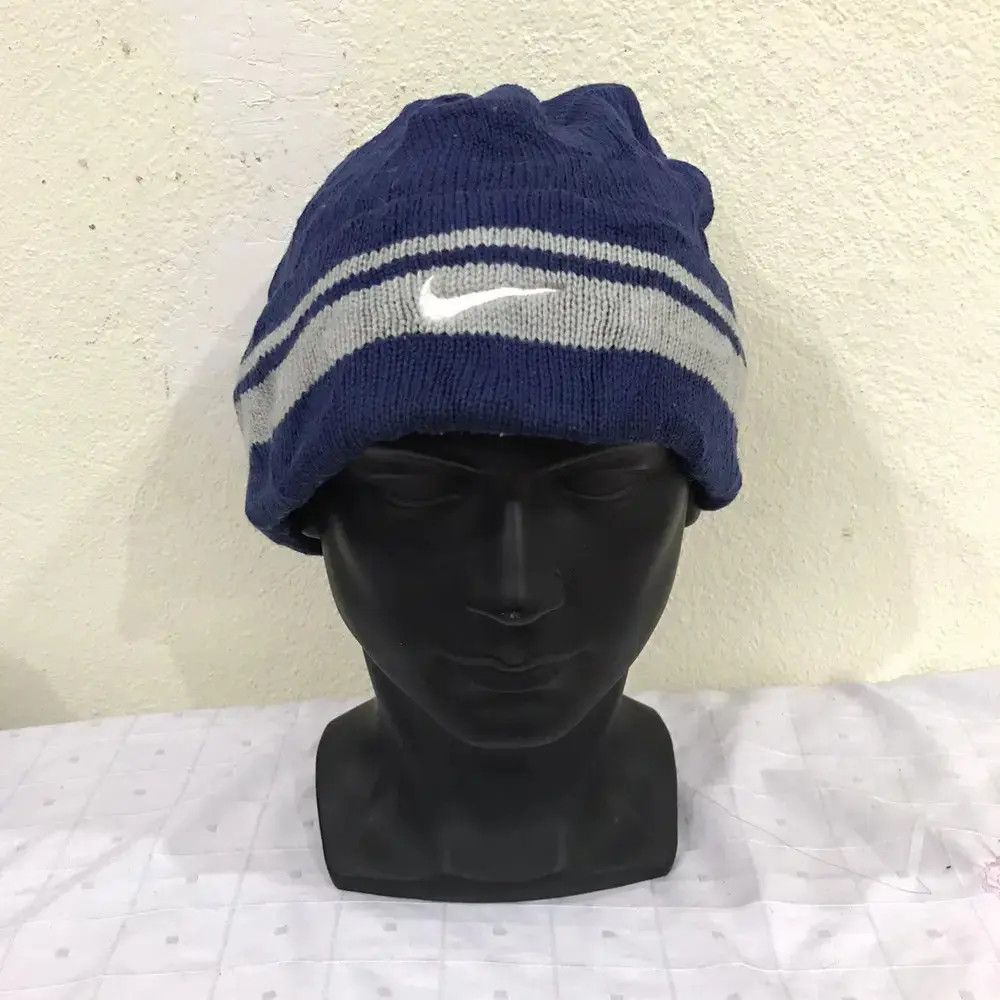 Nike × Vintage Nike Swoosh Beanie Hat Size ONE SIZE - 3 Thumbnail