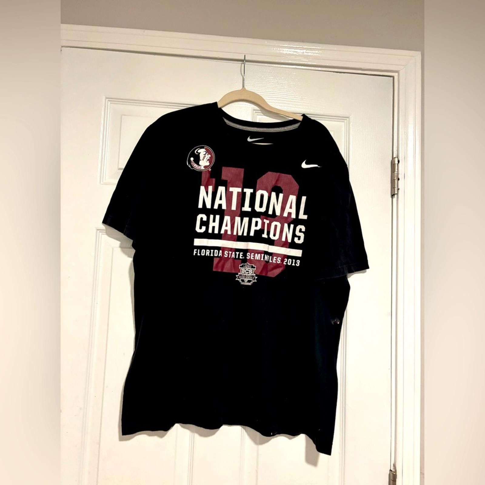 Nike Nike Black and White National Champions FSU Tee Size US XL / EU 56 / 4 - 1 Thumbnail