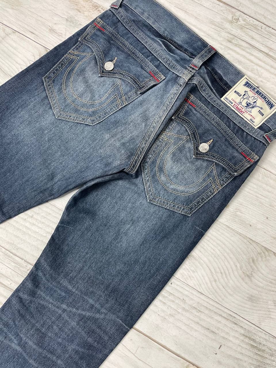 True Religion Vintage True Religion Baggy Straight Denim Jeans Japan Y2K Size US 31 - 15 Thumbnail