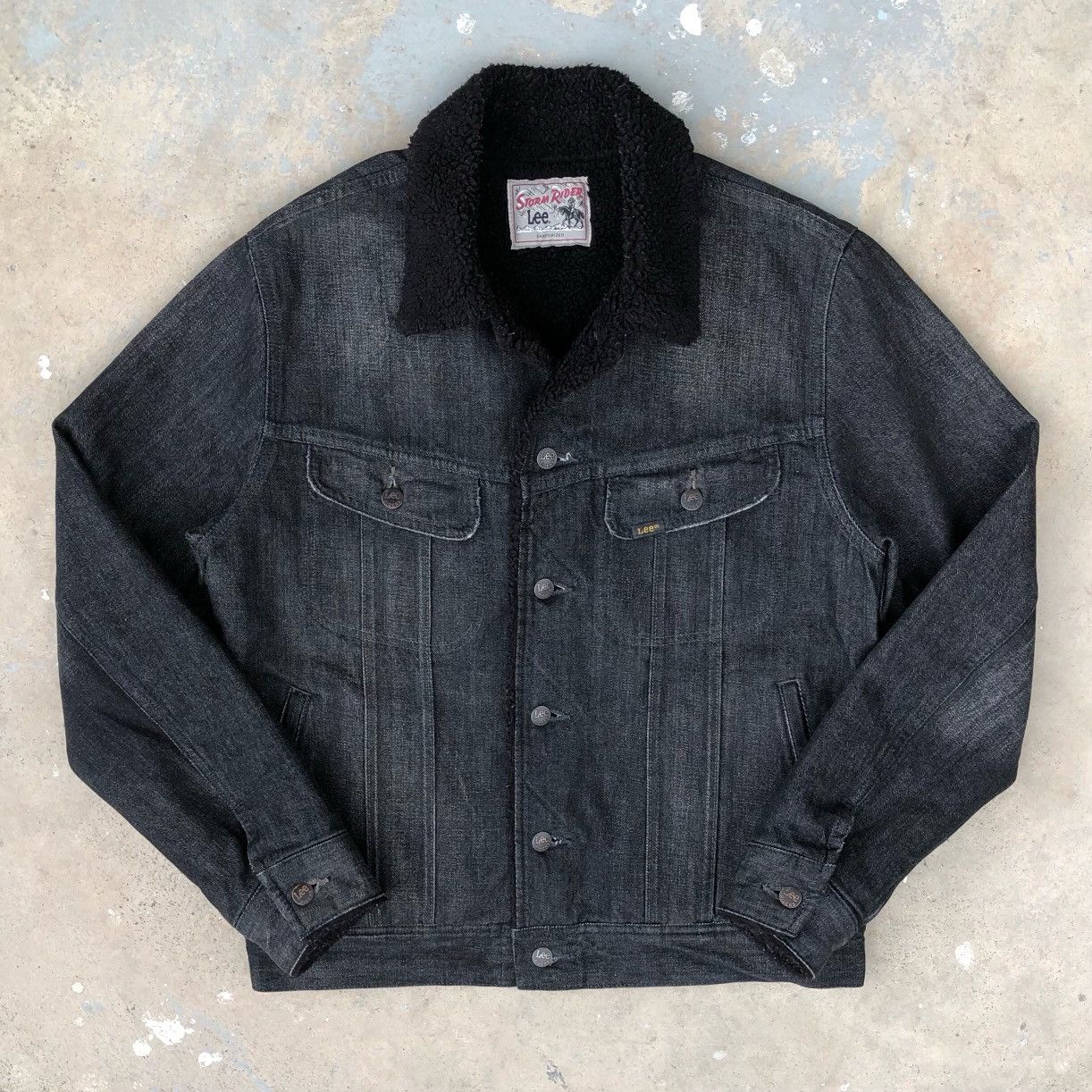 Lee Lee Storm Rider Lined Sherpa Denim Jacket Size US L / EU 52-54 / 3 - 1 Thumbnail