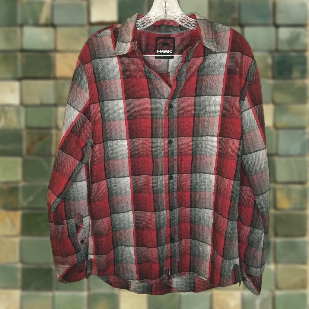 Vintage Tony Hawk Mens Red Long Sleeve Button Up Shirt Size L Size US L / EU 52-54 / 3 - 1 Thumbnail