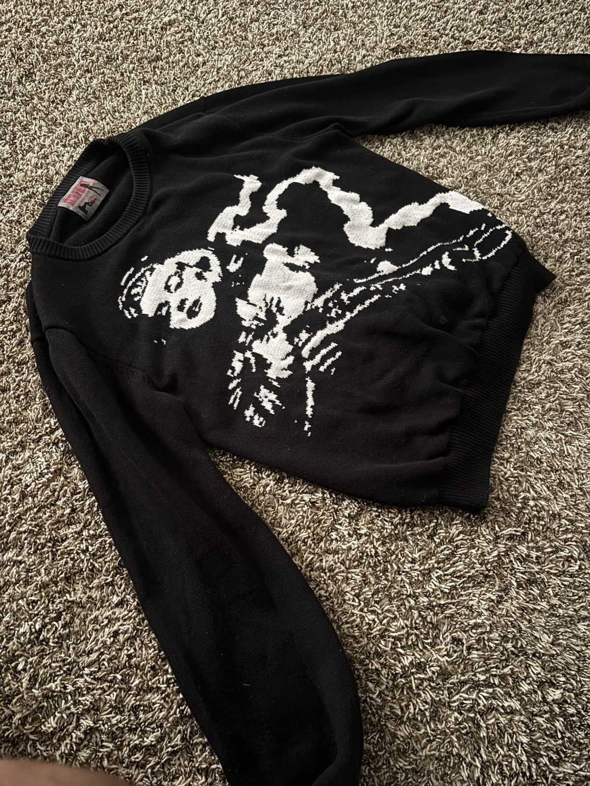 South of Heaven South of Heaven Skull Knit Sweater Black Graphic Crewneck Size US L / EU 52-54 / 3 - 1 Thumbnail