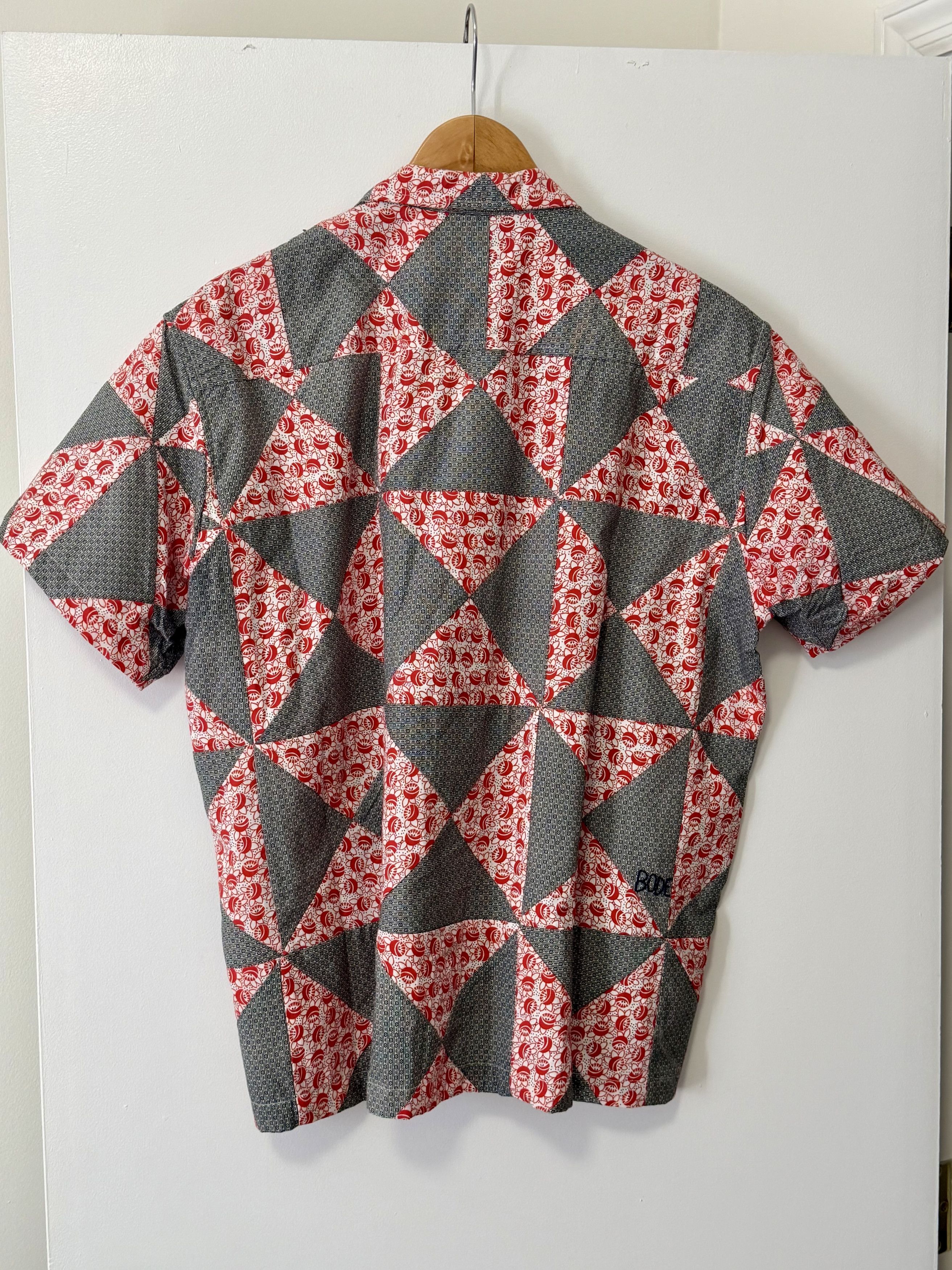 Bode Bode Black & Red Deco Cotton Short Sleeve Button Down Shirt Size US L / EU 52-54 / 3 - 2 Thumbnail