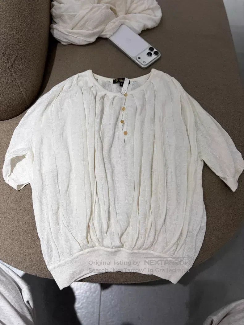 Loro Piana Loro Piana White linen sleeveless top Size S / US 4 / IT 40 - 1 Thumbnail