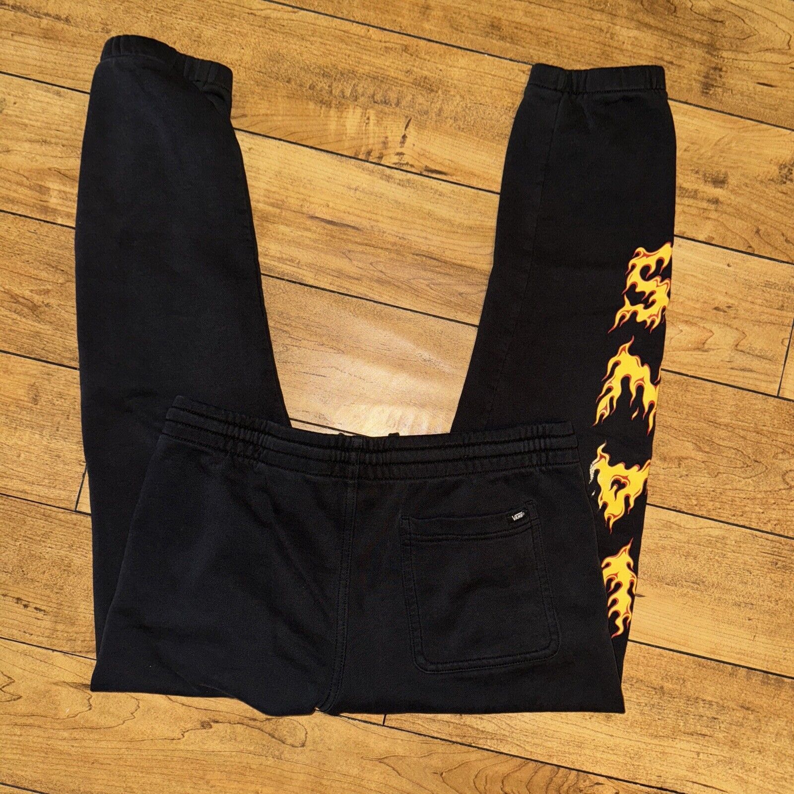 Vans Vans Youth Large Black Flame Spell out Sweatpants 28x28 Size US 28 / EU 44 - 7 Thumbnail