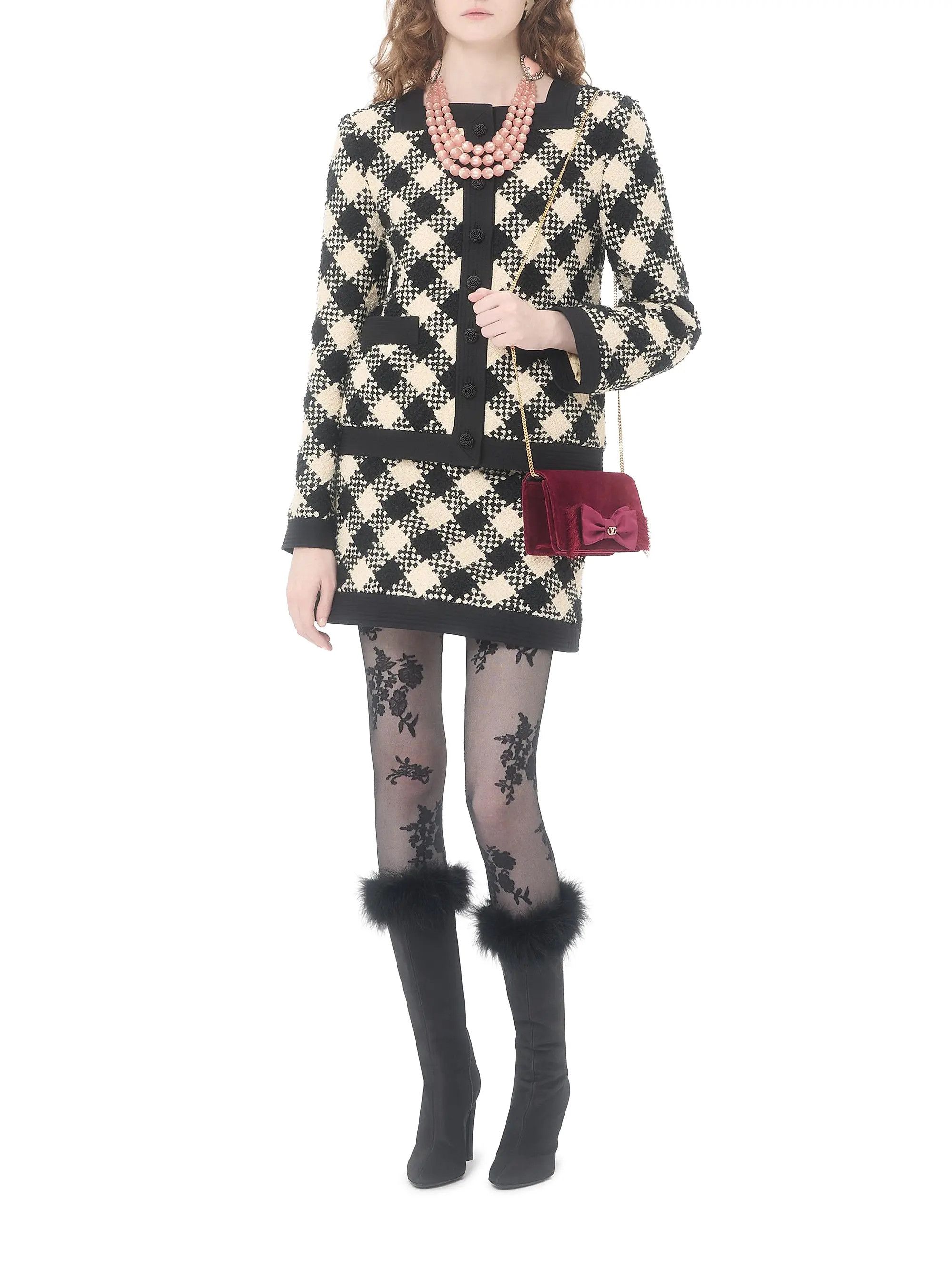 Valentino os11x0626 Size:OS / VLogo Signature Mini Velvet Shoulder Bag Size ONE SIZE - 2 Thumbnail