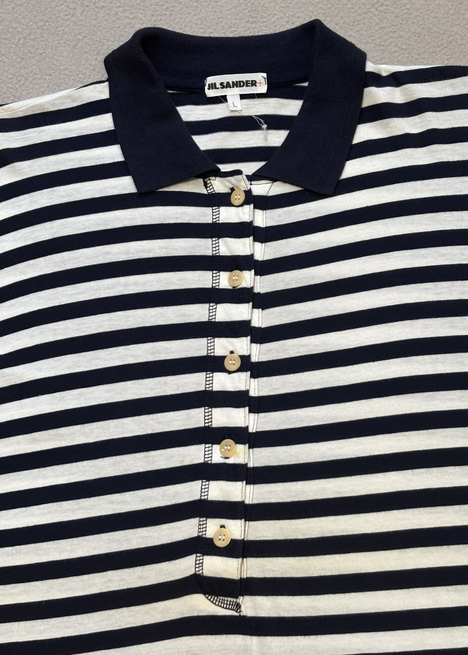 Jil Sander Jil Sander Long Sleeve Polo Shirt Size L Size US L / EU 52-54 / 3 - 10 Thumbnail