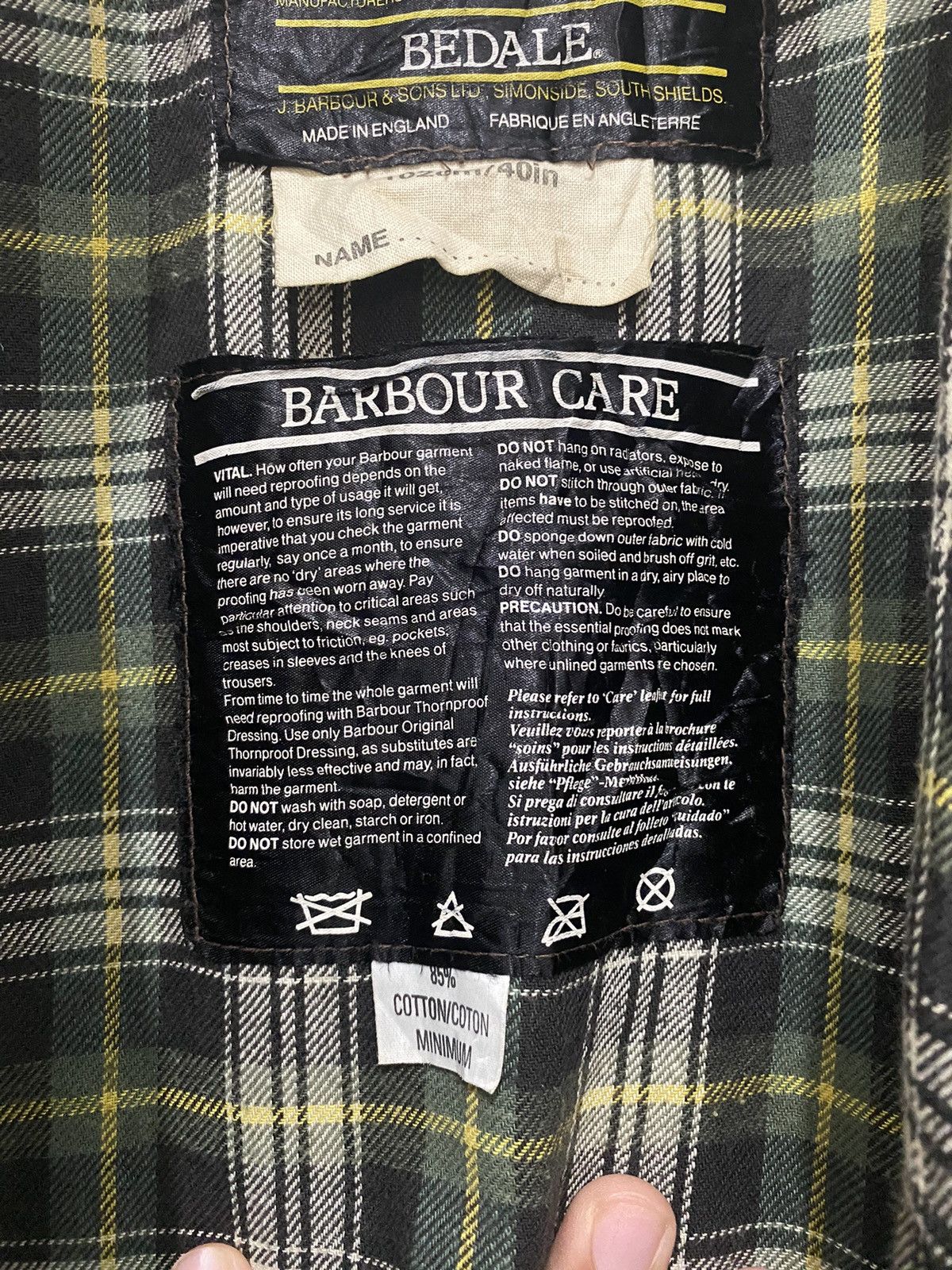 Barbour Barbour Bedale Waxed Cotton Jacket Made England Size US S / EU 44-46 / 1 - 11 Thumbnail