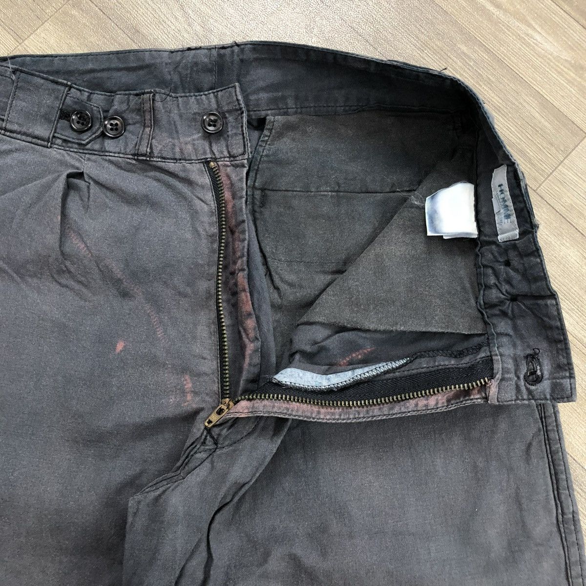 Comme des Garcons × Comme des Garcons Homme × Faded Glory 🇯🇵1980s Comme des Garcons Homme CDG Faded Trousers Work Pants Size US 26 / EU 42 - 6 Thumbnail