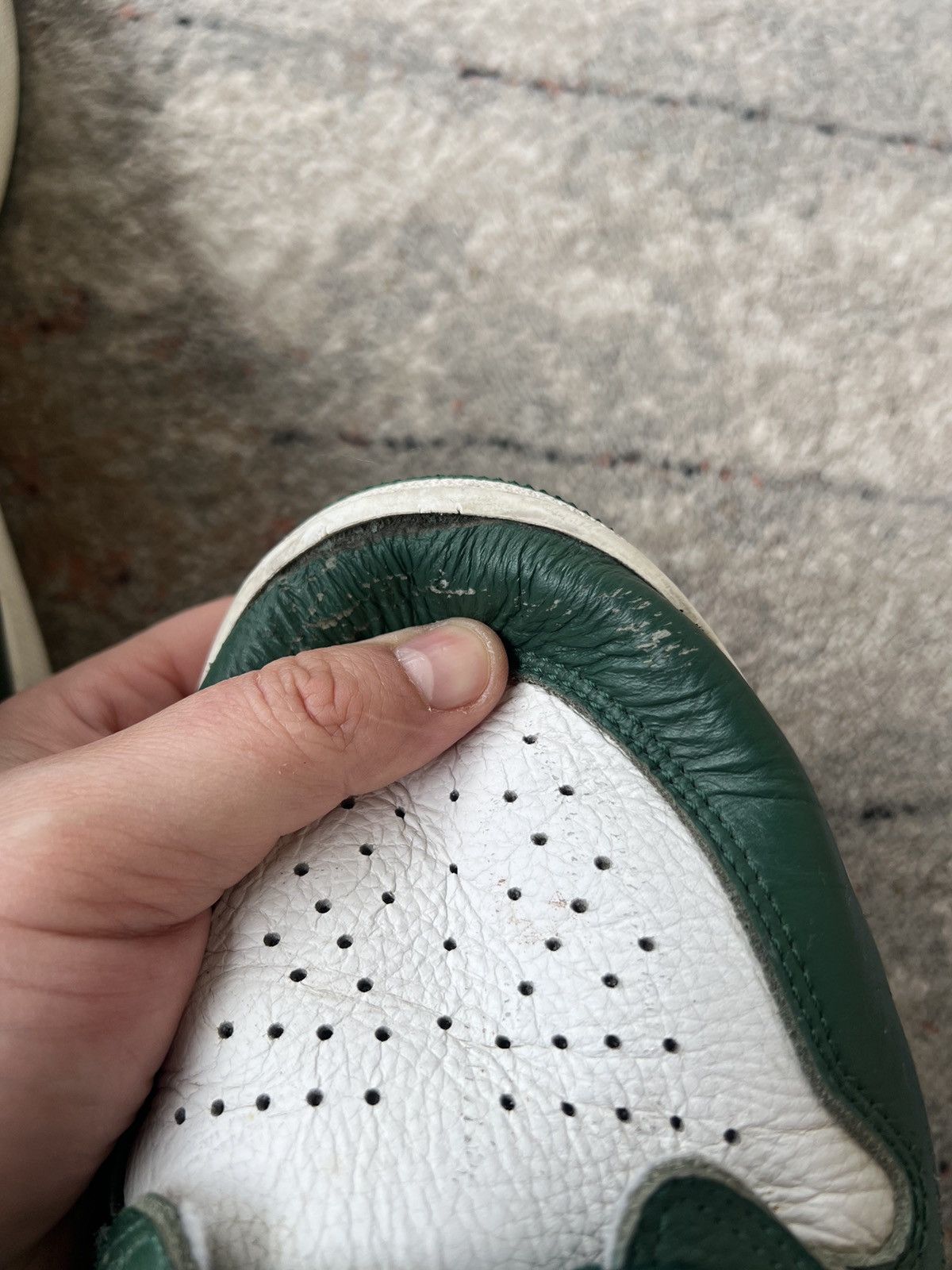 Jordan Brand Nike Air Jordan 1 High OG Green White Size US 14 / EU 47 - 19 Thumbnail