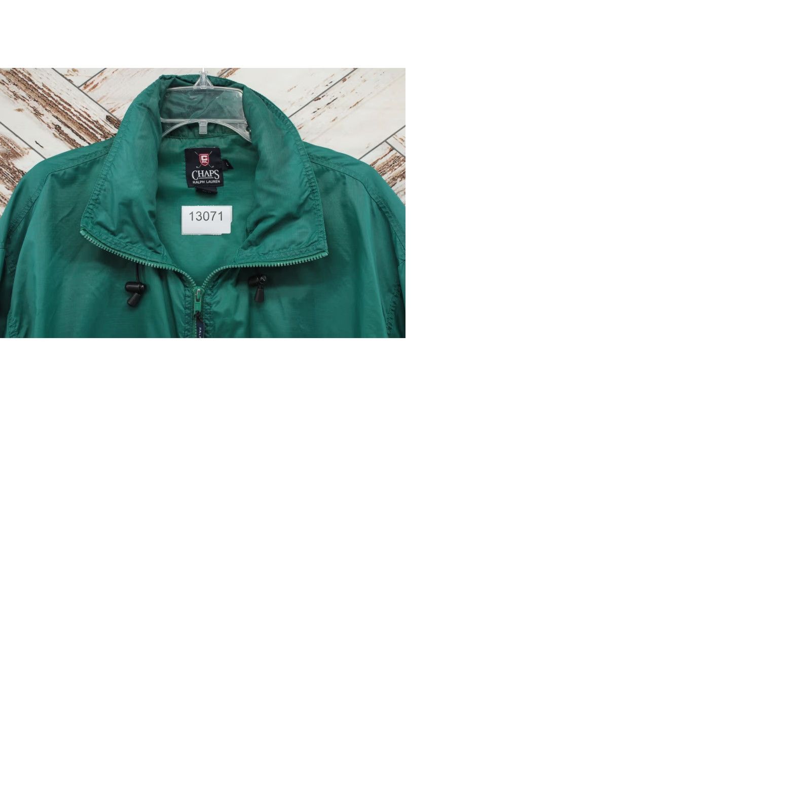 Ralph Lauren VINTAGE Ralph Lauren Chaps Golf Hooded Windbreaker Jacket Mens Large Green Full Zip Preppy Size US L / EU 52-54 / 3 - 9 Thumbnail