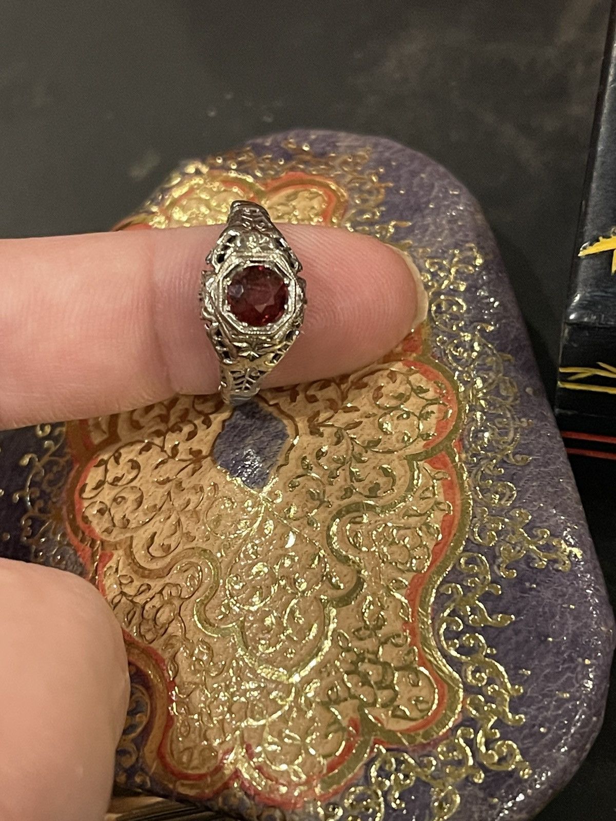 Vintage Vintage Victorian 18k gold Ruby ring Size ONE SIZE - 1 Thumbnail