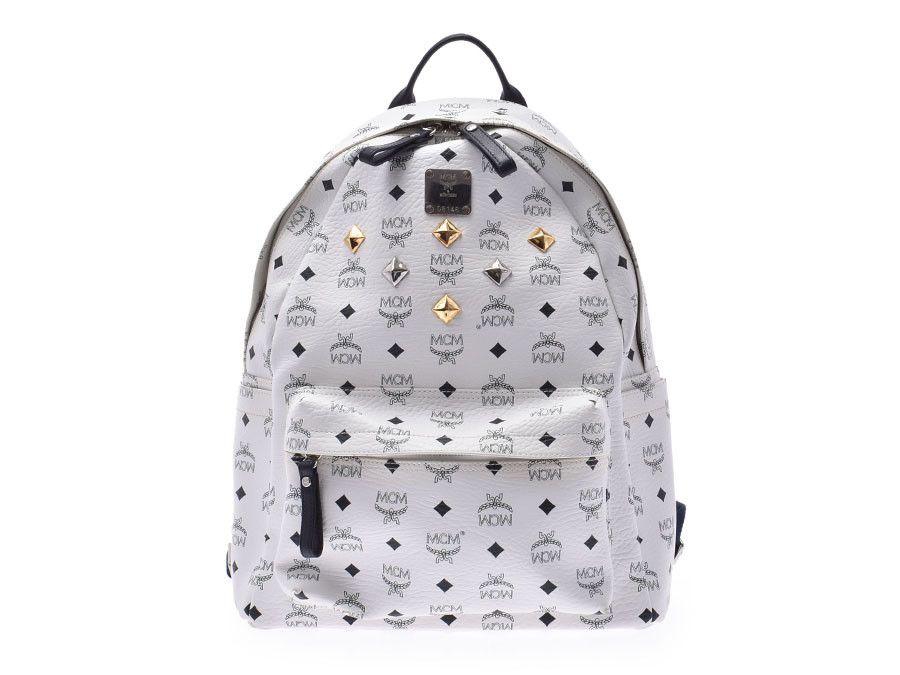 White Studded MCM Backpack (One Size) MCM | Bags | White Studded Mcm Backpack One Size | Poshmark main image 3
