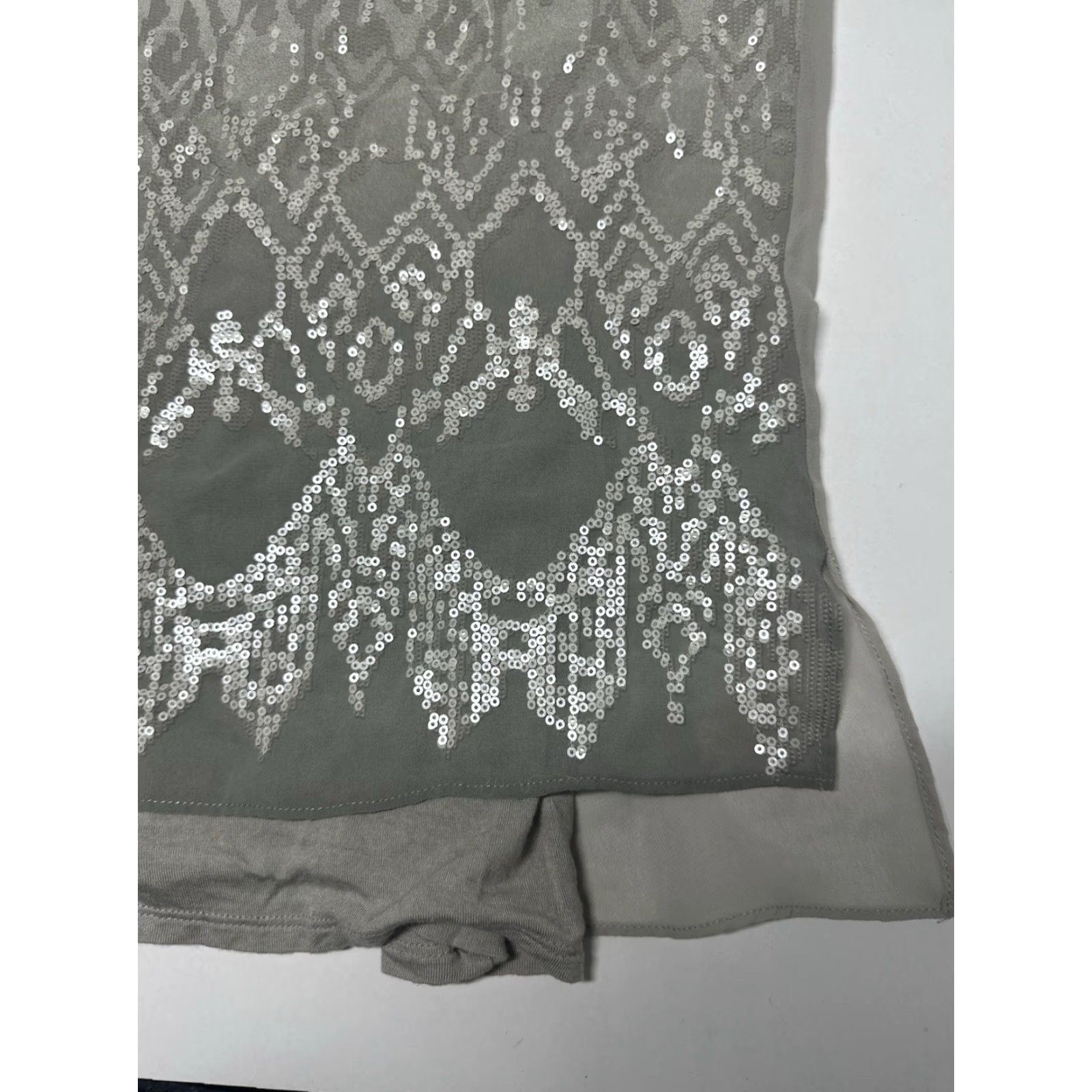 Express Express Women's Embellished Sleeveless Tank Top Grey M Size M / US 6-8 / IT 42-44 - 2 Thumbnail