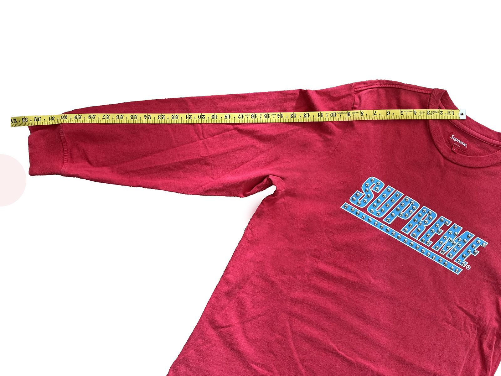 Supreme Supreme studded logo red LS sweatshirt Large Size US L / EU 52-54 / 3 - 8 Thumbnail