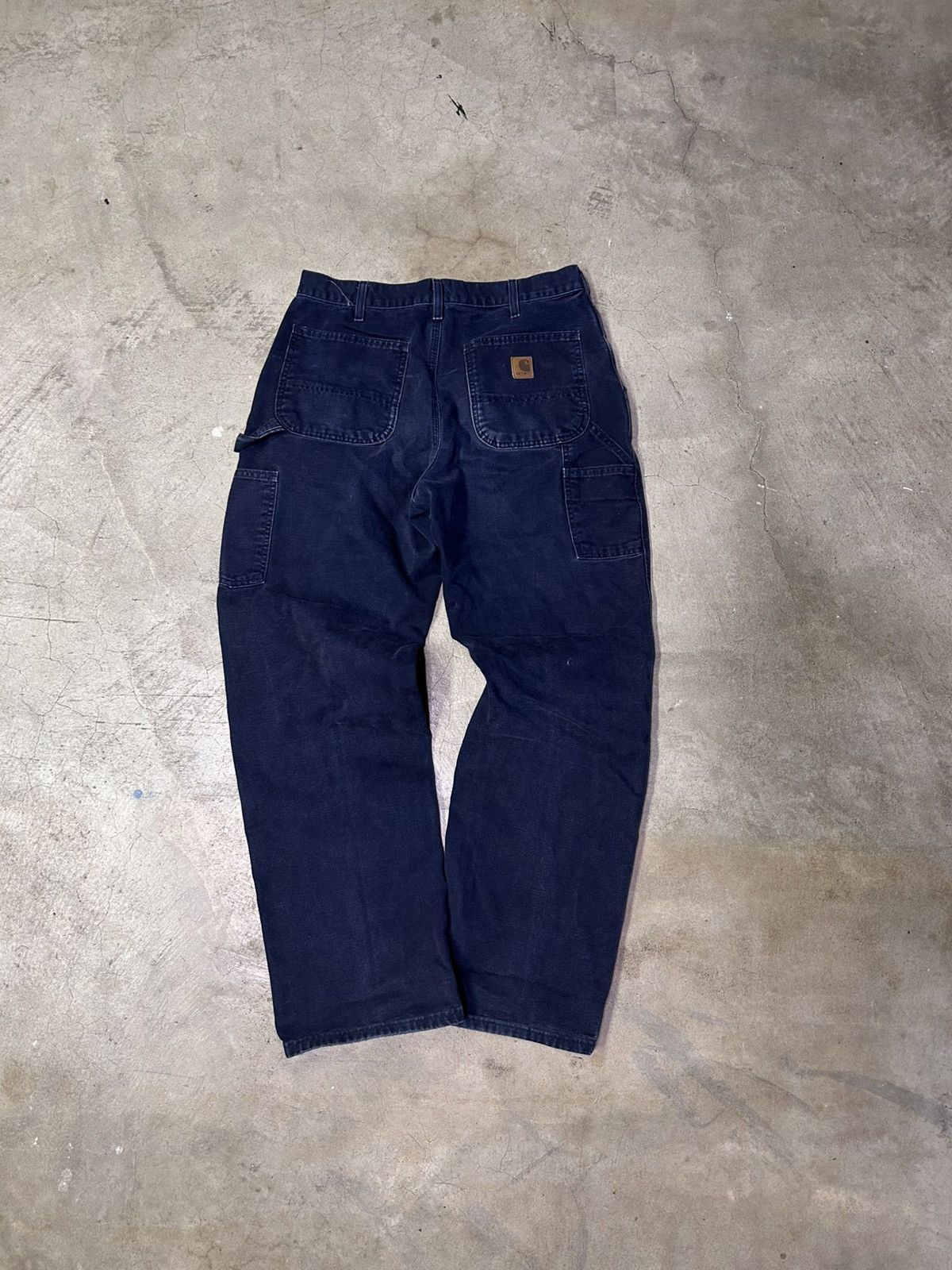 Carhartt × Vintage Vintage Navy Carhartt Single Knee Dungarees Size US 34 / EU 50 - 2 Thumbnail