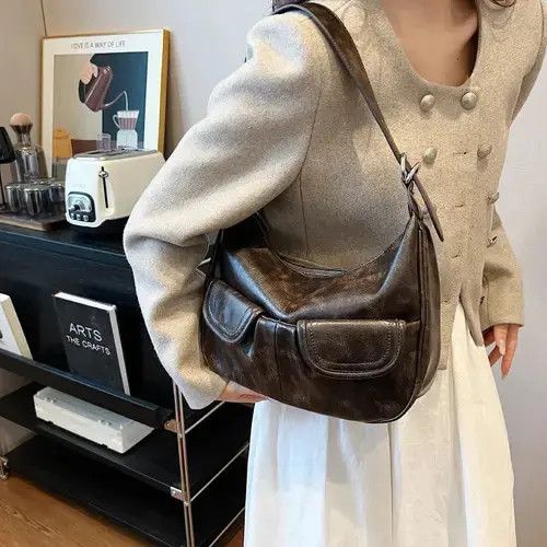 Japanese Brand PU Leather Shoulder Bag Size ONE SIZE - 3 Thumbnail