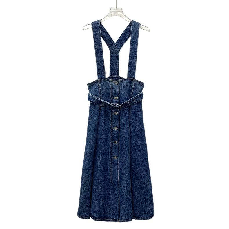 Dior Dior Dark blue single-breasted cotton strap denim dress Size XS / US 0-2 / IT 36-38 - 1 Thumbnail
