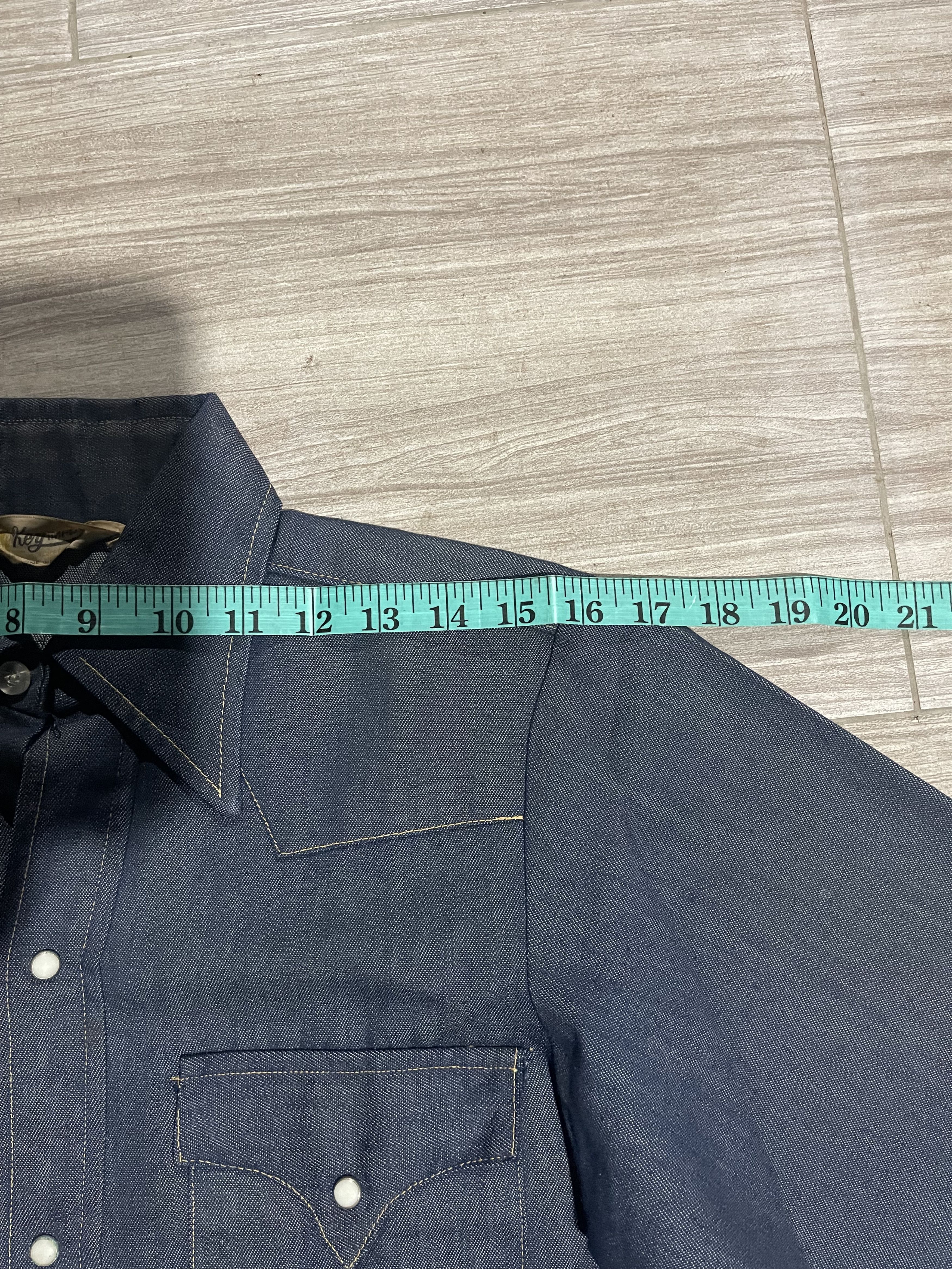 Vintage Vtg 50s Era Key Imperial Button Down Shirt WW2 Denim raw Size US M / EU 48-50 / 2 - 12 Thumbnail